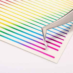 3D металлические наклейки Полосы Metal Rainbow (гнутся)