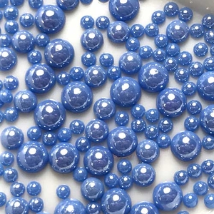 MIX жемчуг для дизайна - color BLUE COBALT ( не теряют цвет )